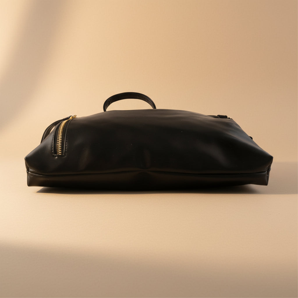 Noir Luxe Shoulder Bag - Black