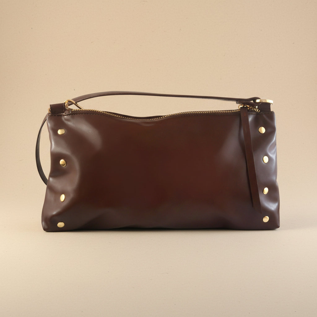 Noir Luxe Shoulder Bag - Brown