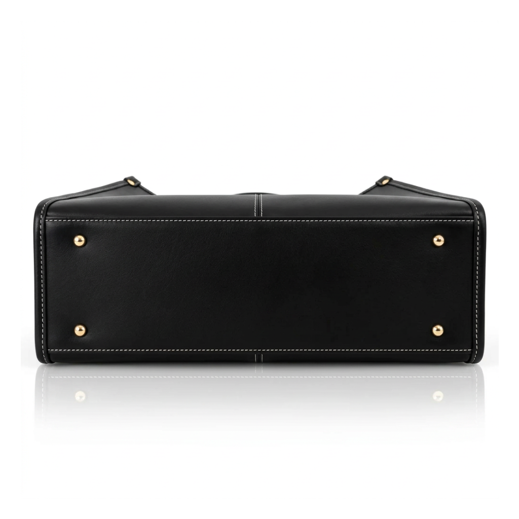 Alba Structured Work Tote Bag – Black