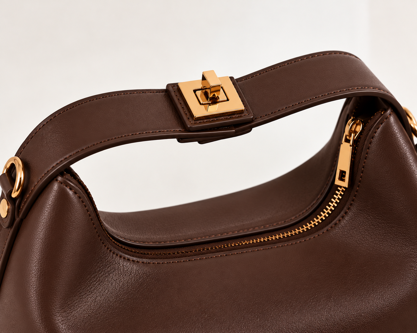 Noa Sculpted Mini Bag – Brown