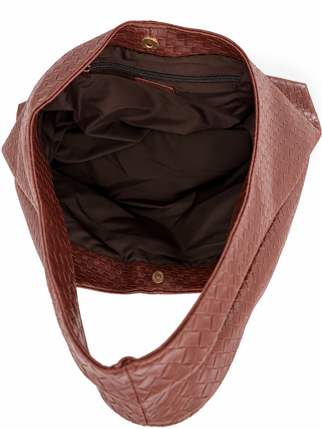 Elara Shoulder Bag – Woven Brown