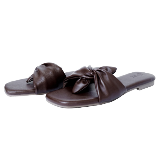 Nola Bow Flats Brown