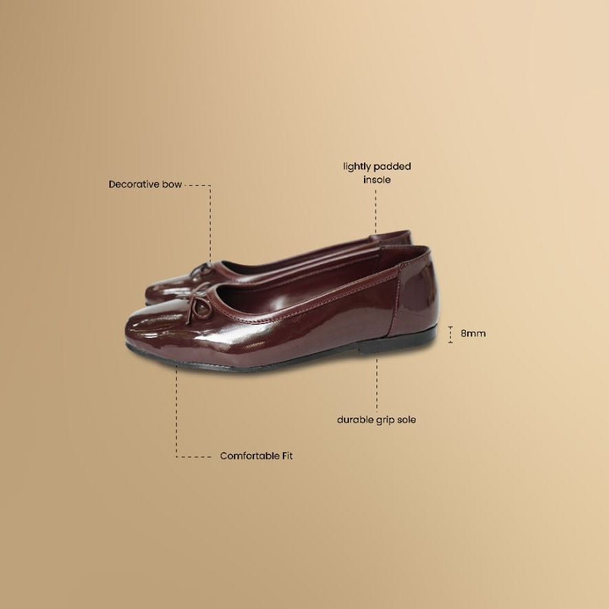 Miro Ballet Flats Maroon