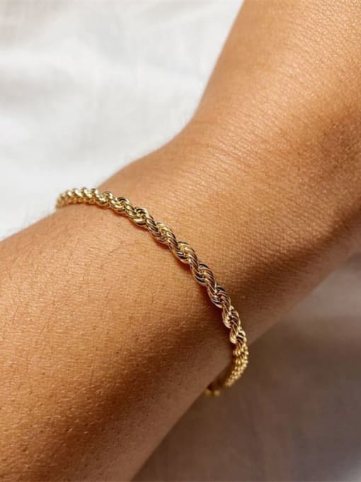 Gold-Plated Vintage Link Bracelet – Stainless Steel