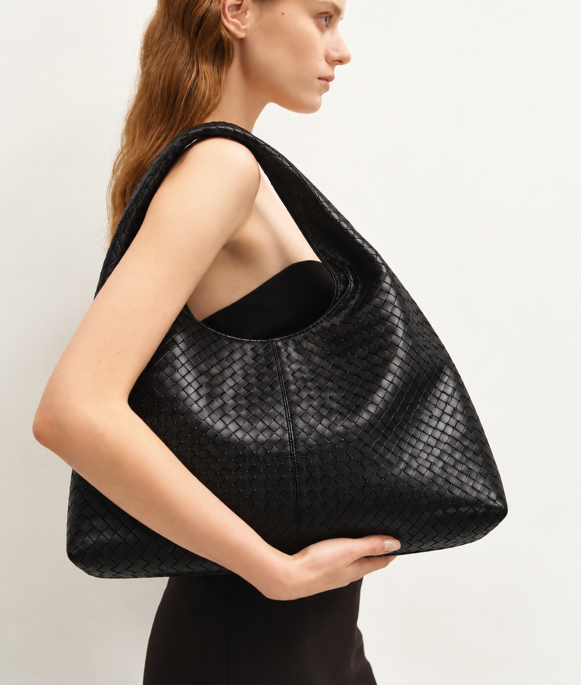Elara Woven Shoulder Bag – 14" Laptop & Everyday Shoulder Bag