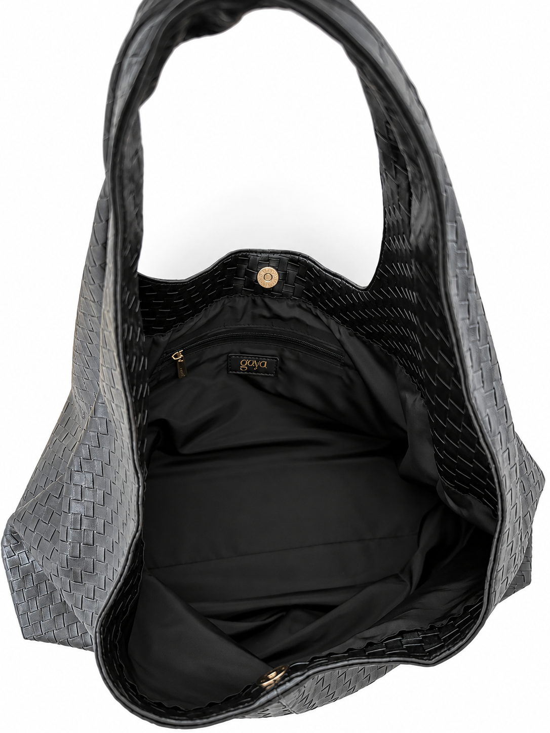 Elara Shoulder Bag – Woven Black