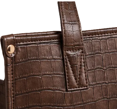 Alba Structured Work Tote – Chocolate Brown