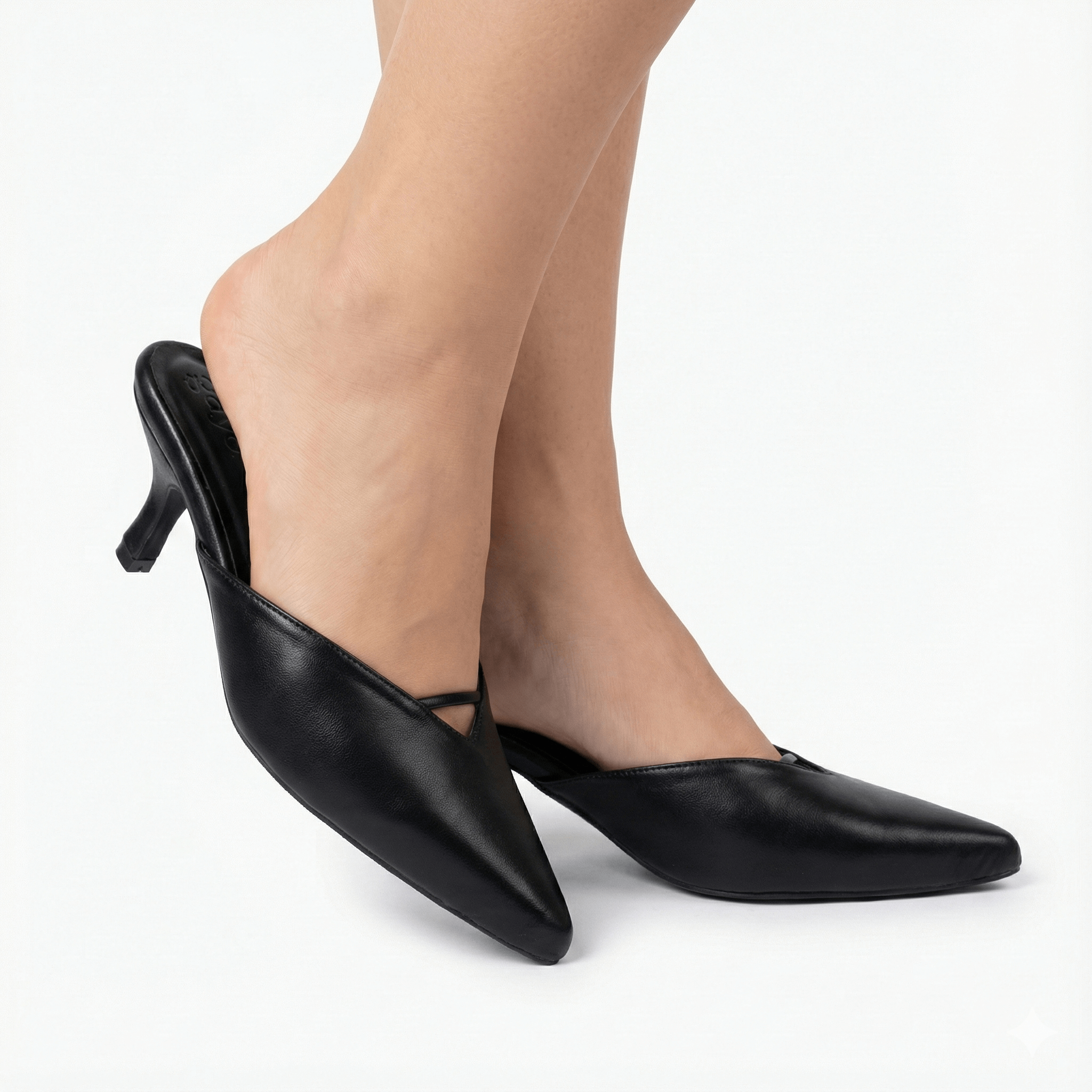 Lira Pointed Mules Black