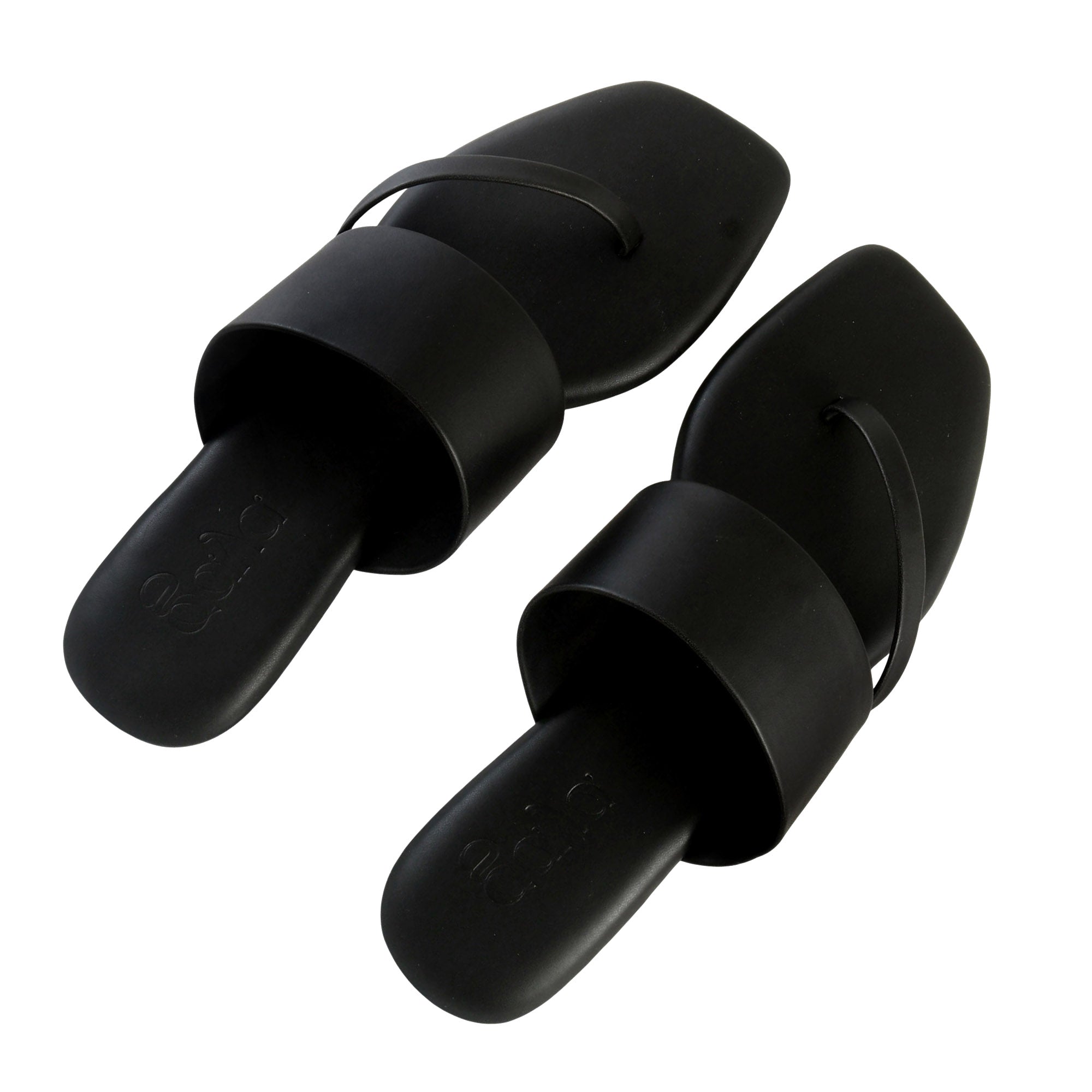 Ease Toe-Loop Slide Flats Black