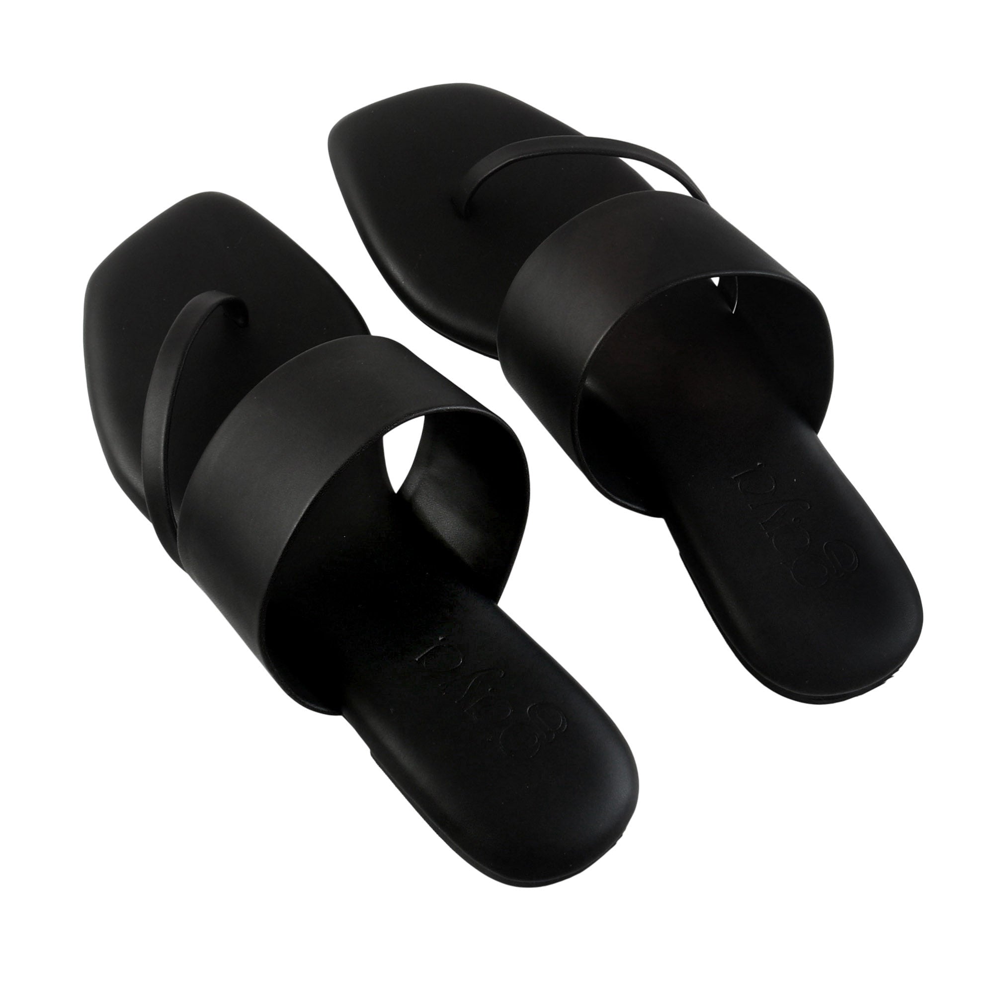 Ease Toe-Loop Slide Flats Black