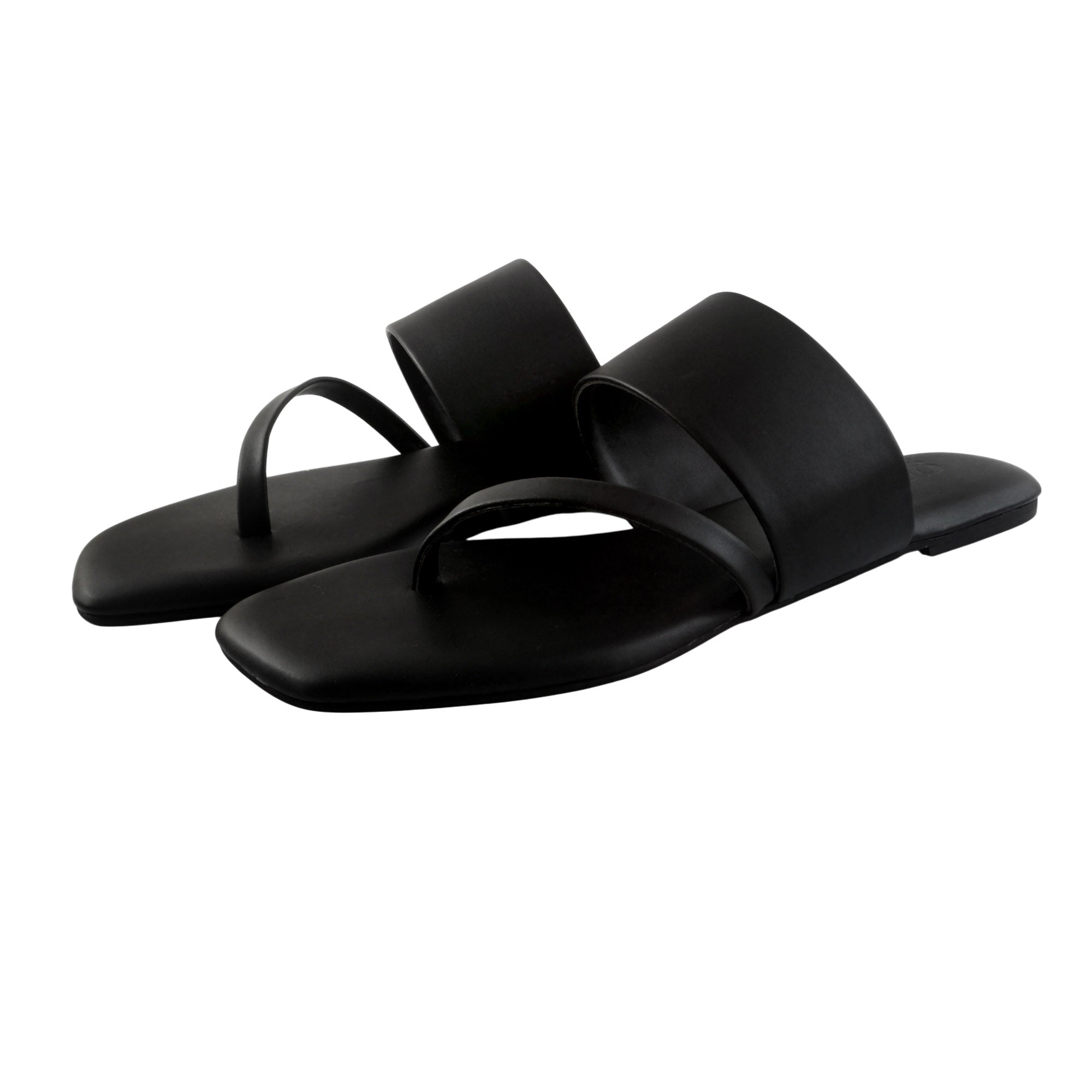 Ease Toe-Loop Slide Flats Black