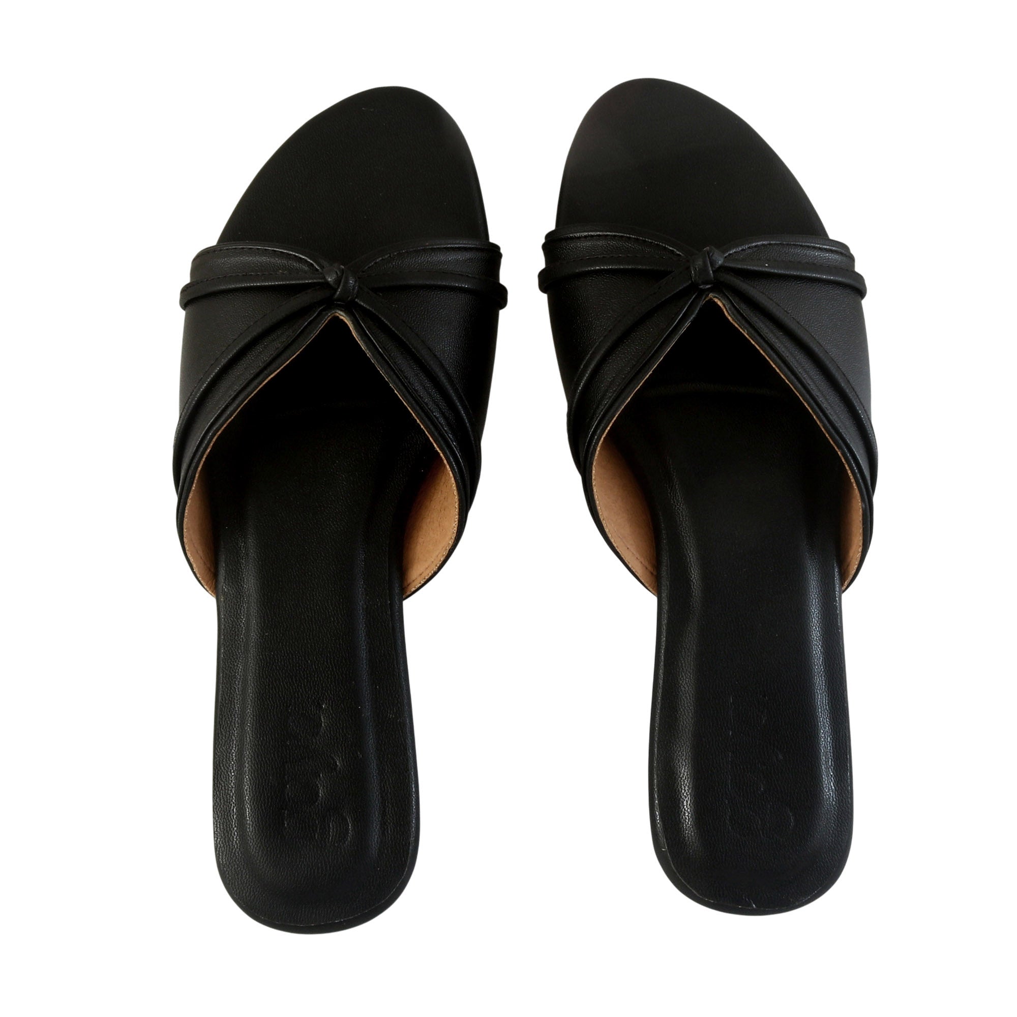 Noir Classic Slide Flats Black