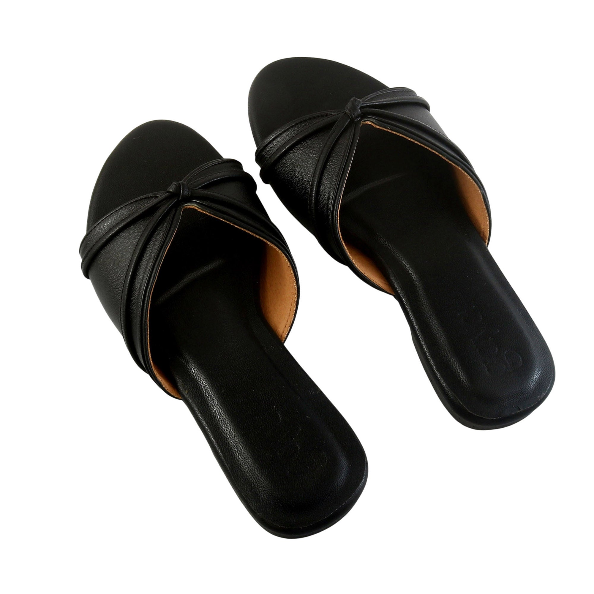 Noir Classic Slide Flats Black
