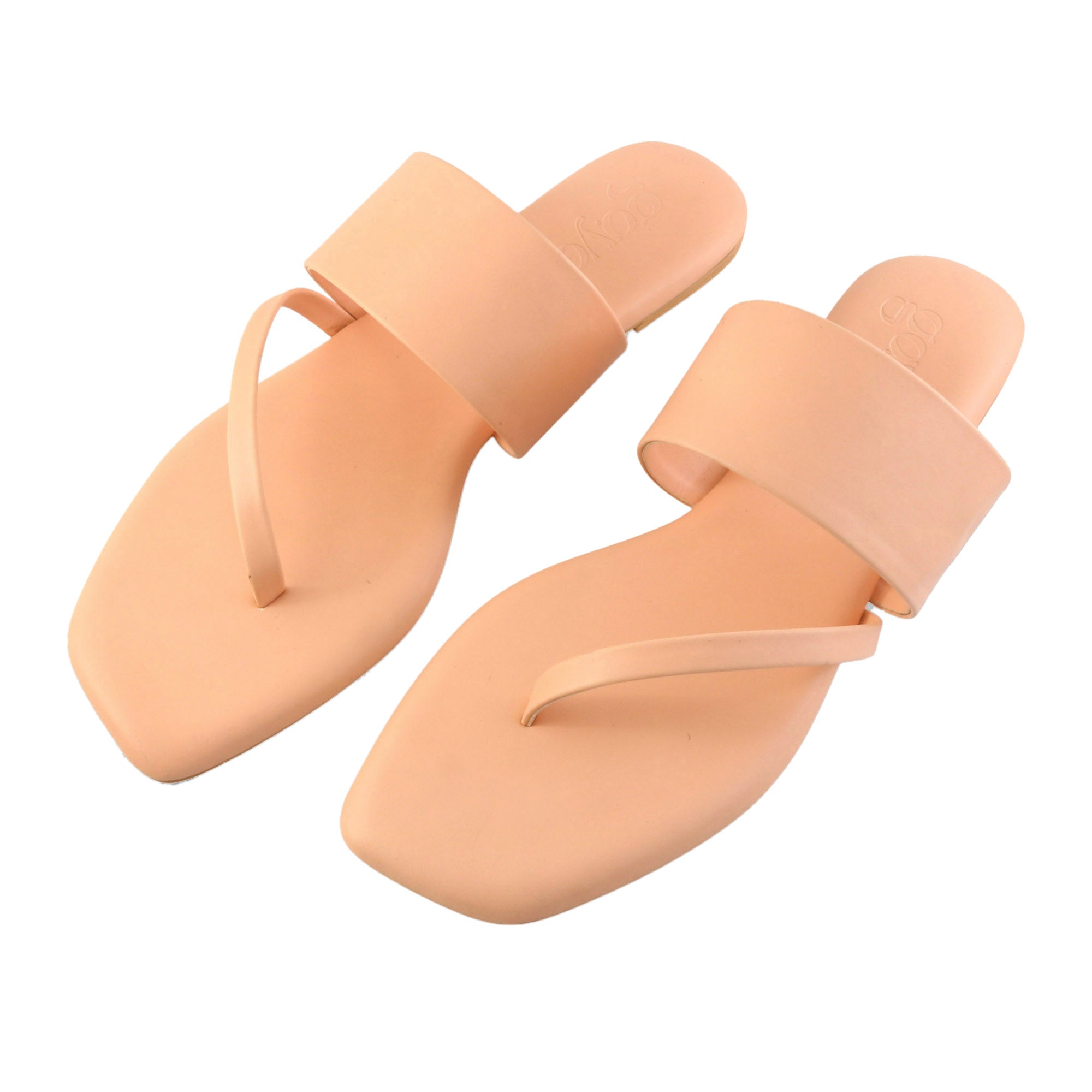 Ease Toe-Loop Slide Flats Peach Nude