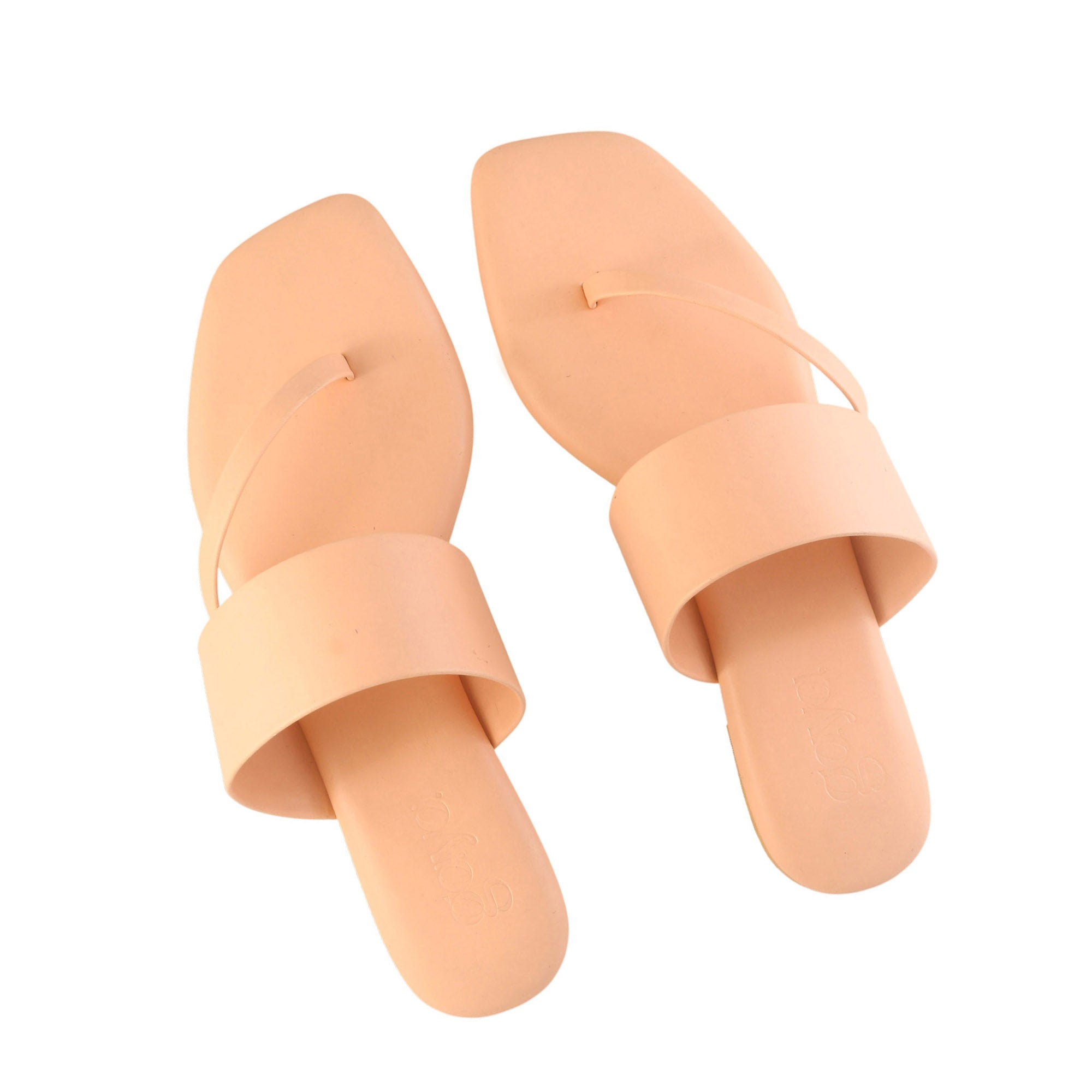 Ease Toe-Loop Slide Flats Peach Nude