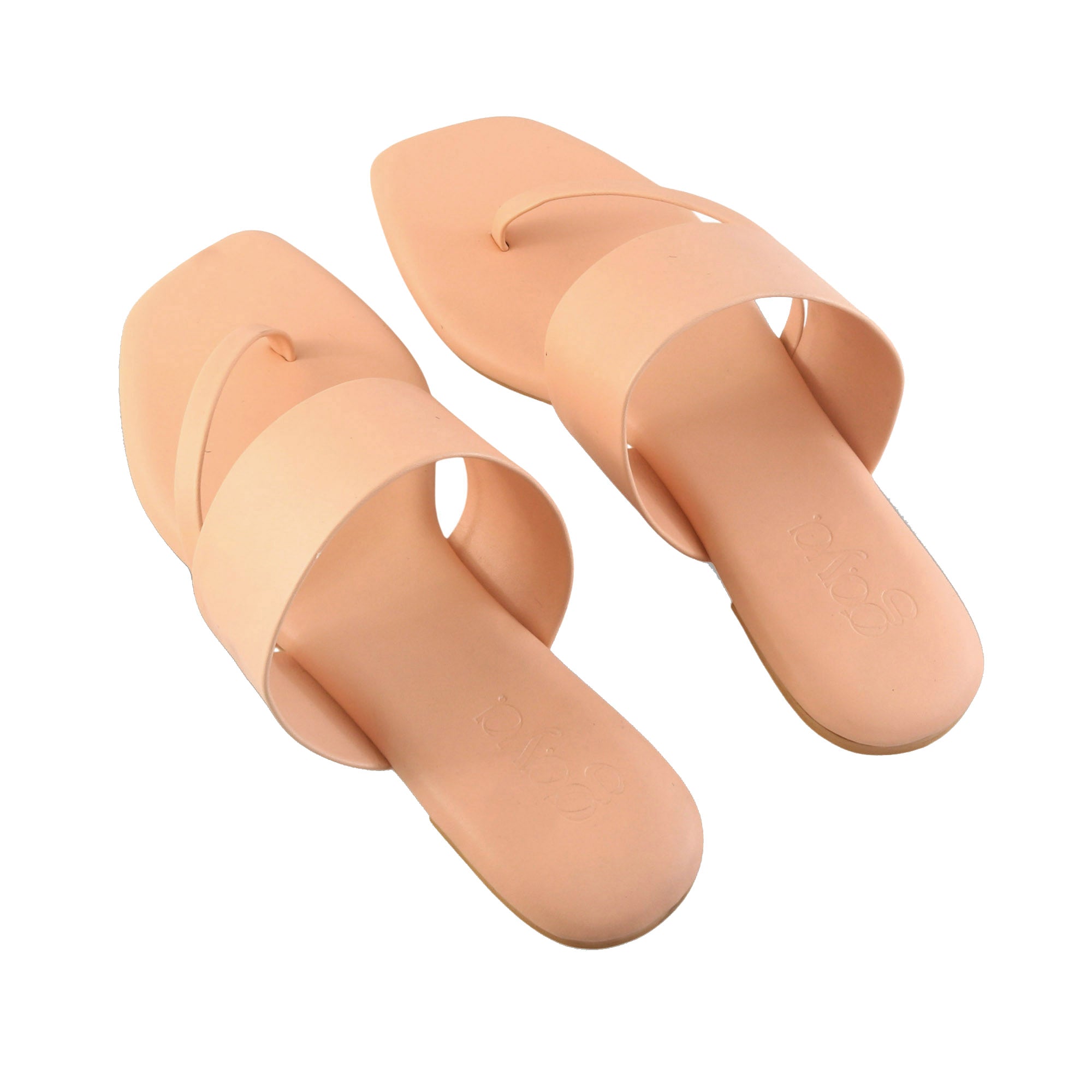 Ease Toe-Loop Slide Flats Peach Nude
