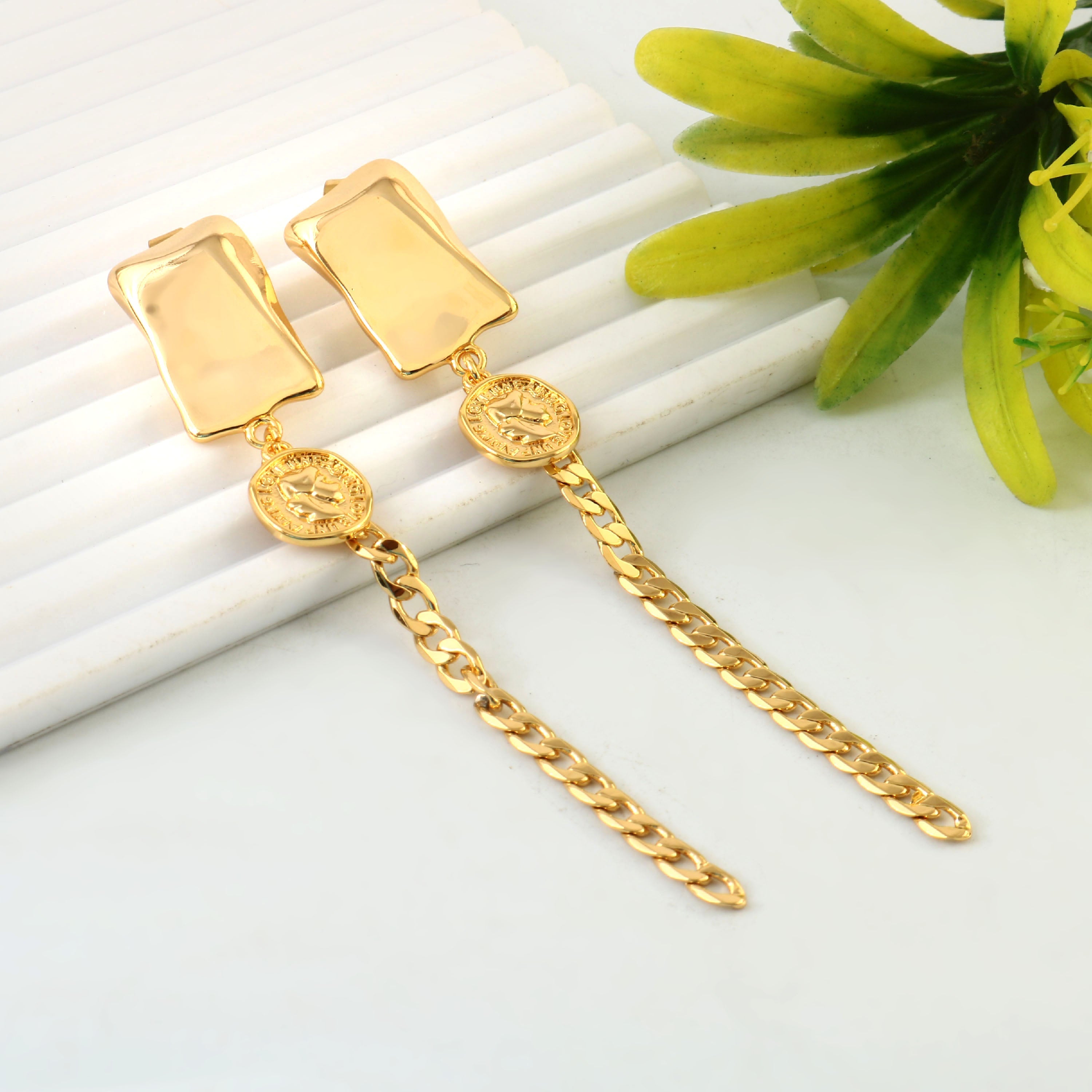 Empire Coin Chain Drops – 18K Gold Plated & Waterproof