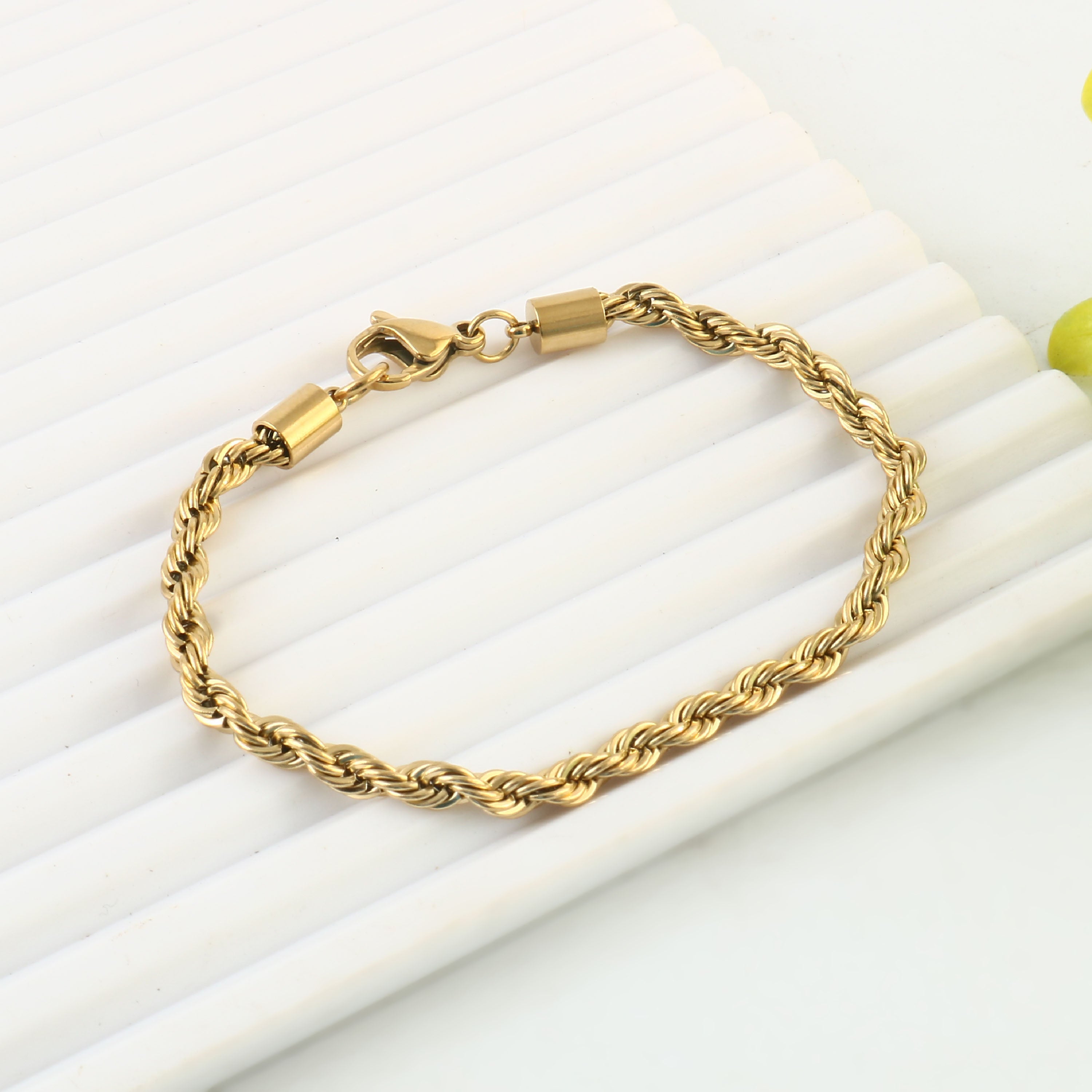 Gold-Plated Vintage Link Bracelet – Stainless Steel