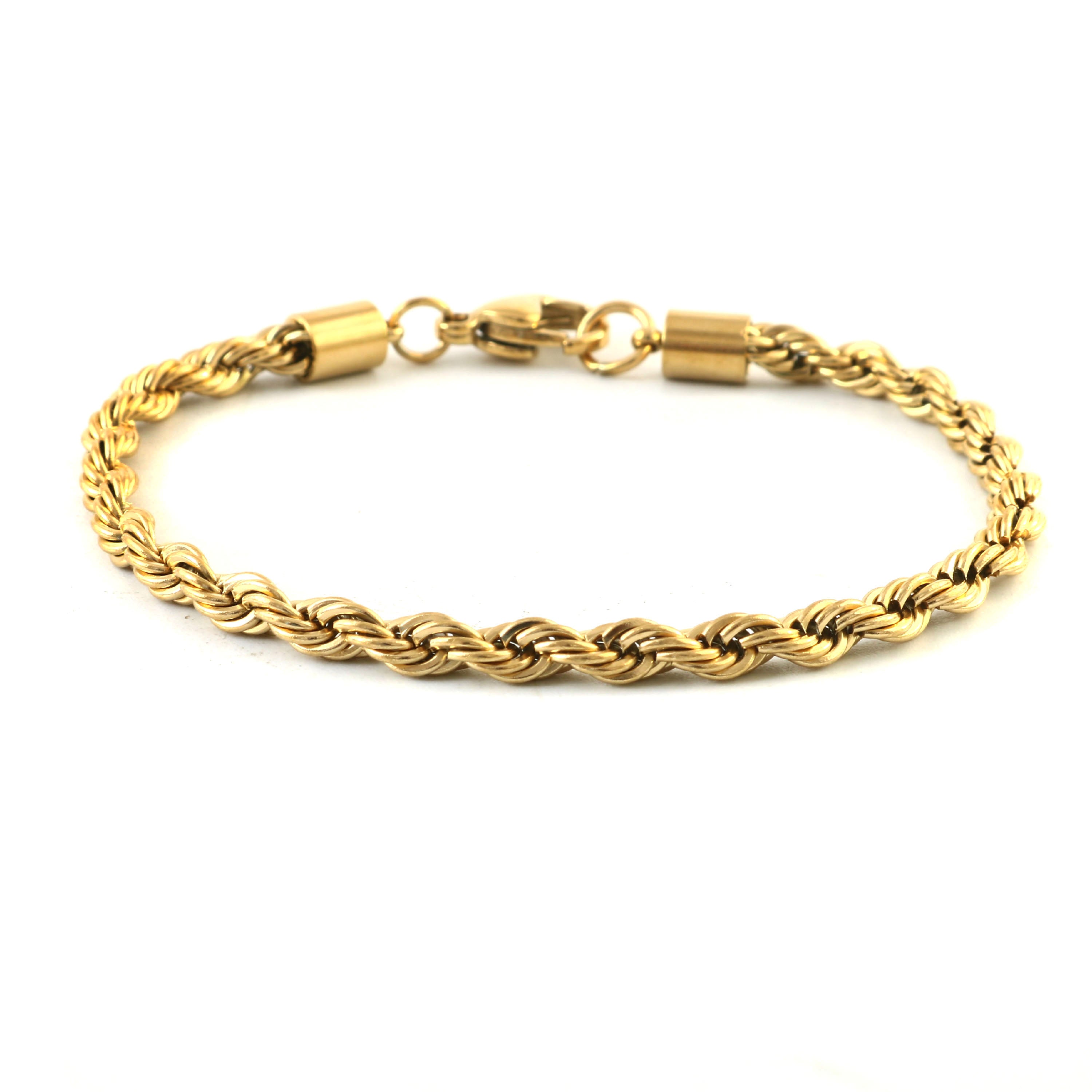 Gold-Plated Vintage Link Bracelet – Stainless Steel