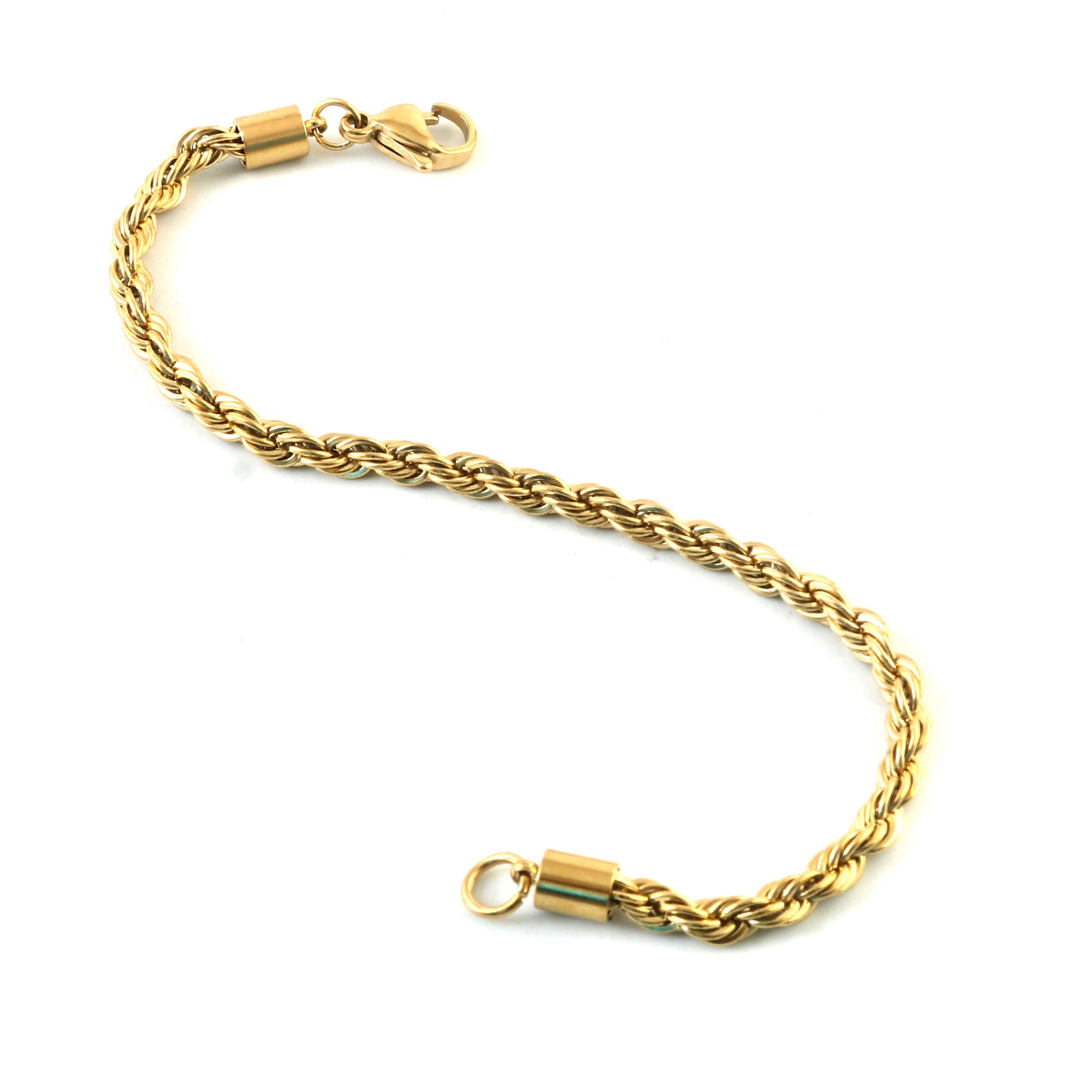 Gold-Plated Vintage Link Bracelet – Stainless Steel