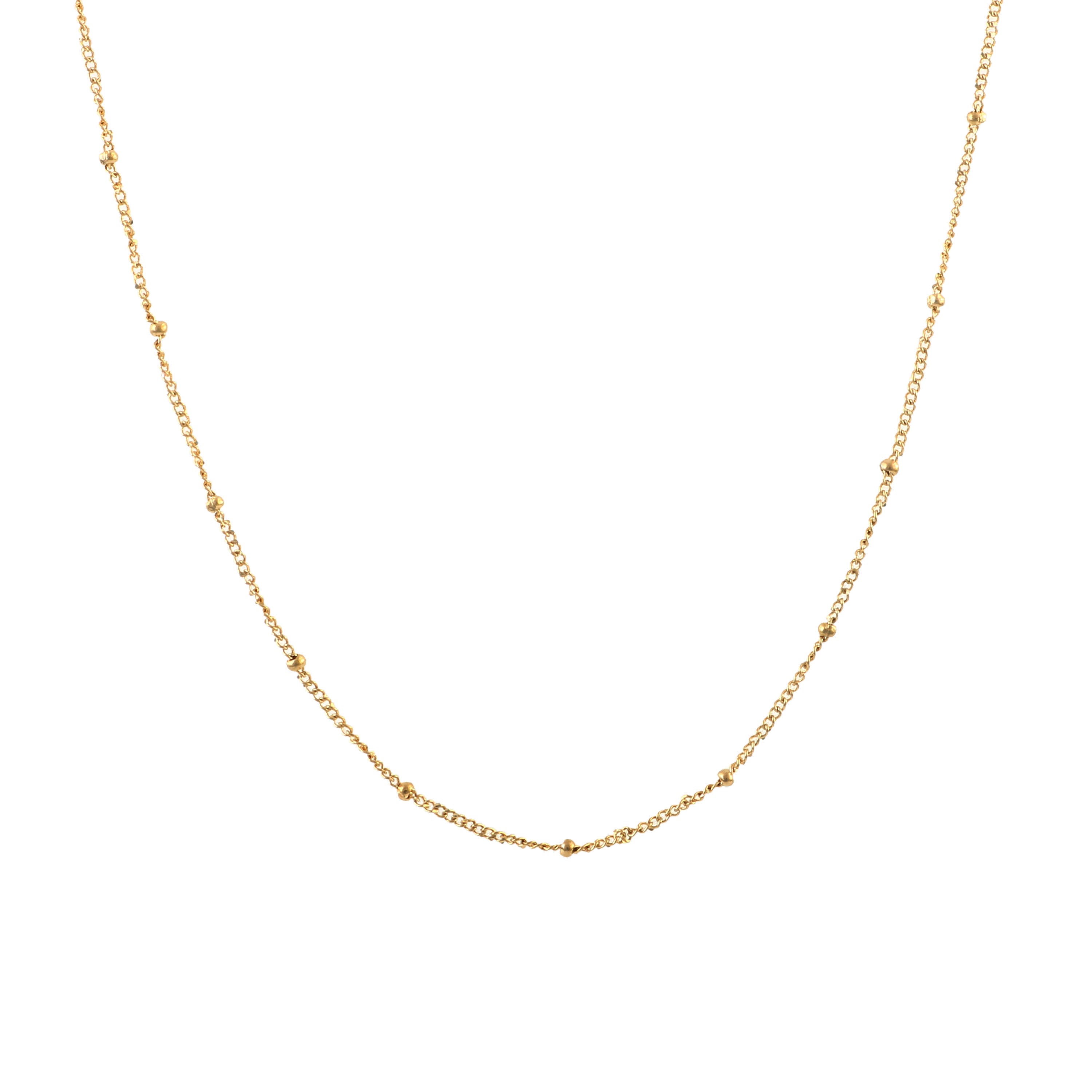 Everyday Bead Chain Necklace – 18K Gold Plated