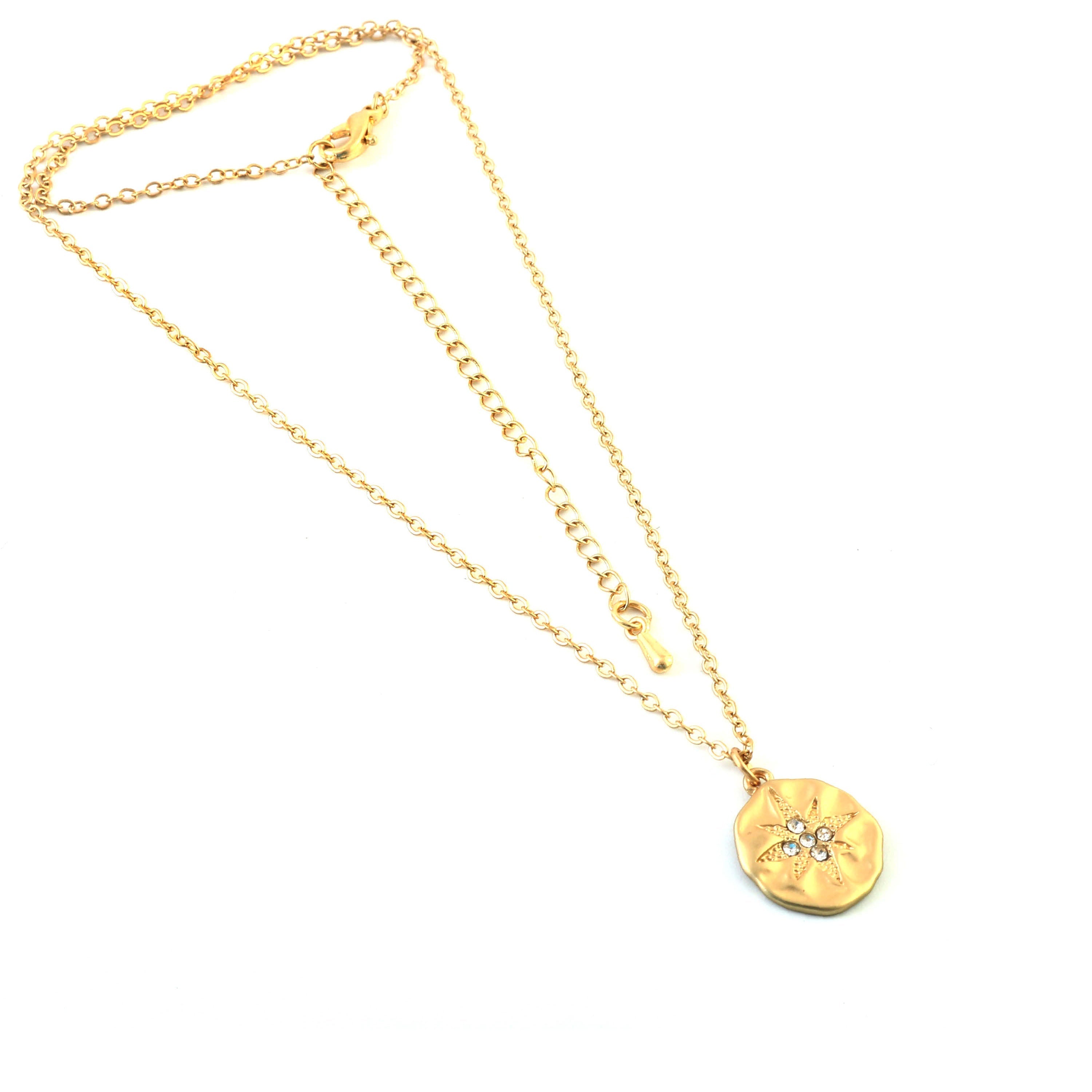 Textured Medallion Necklace