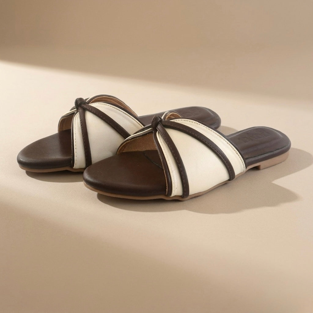 Terra Classic Slide Flats Cream