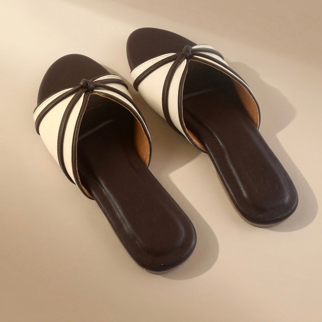 Terra Classic Slide Flats Cream