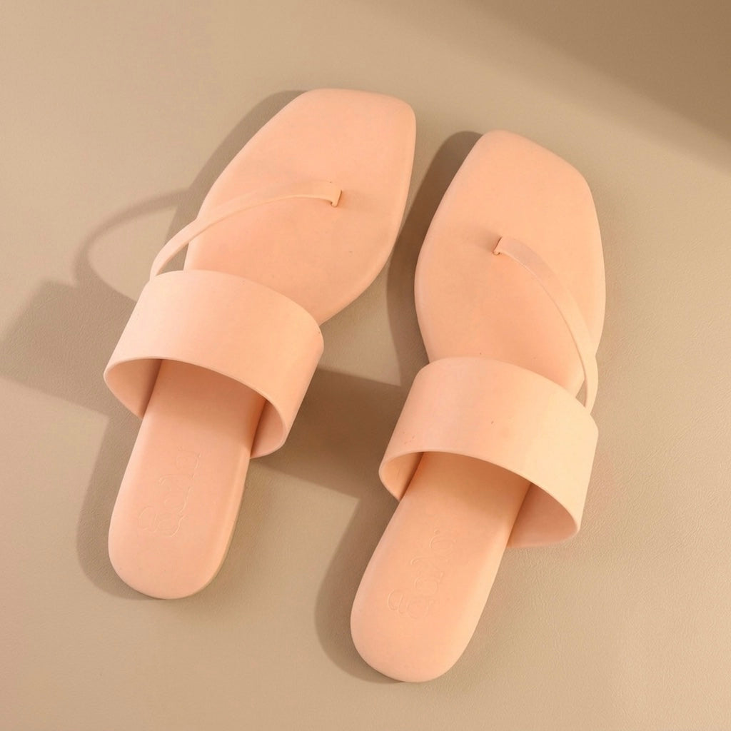 Pair of peach slippers 