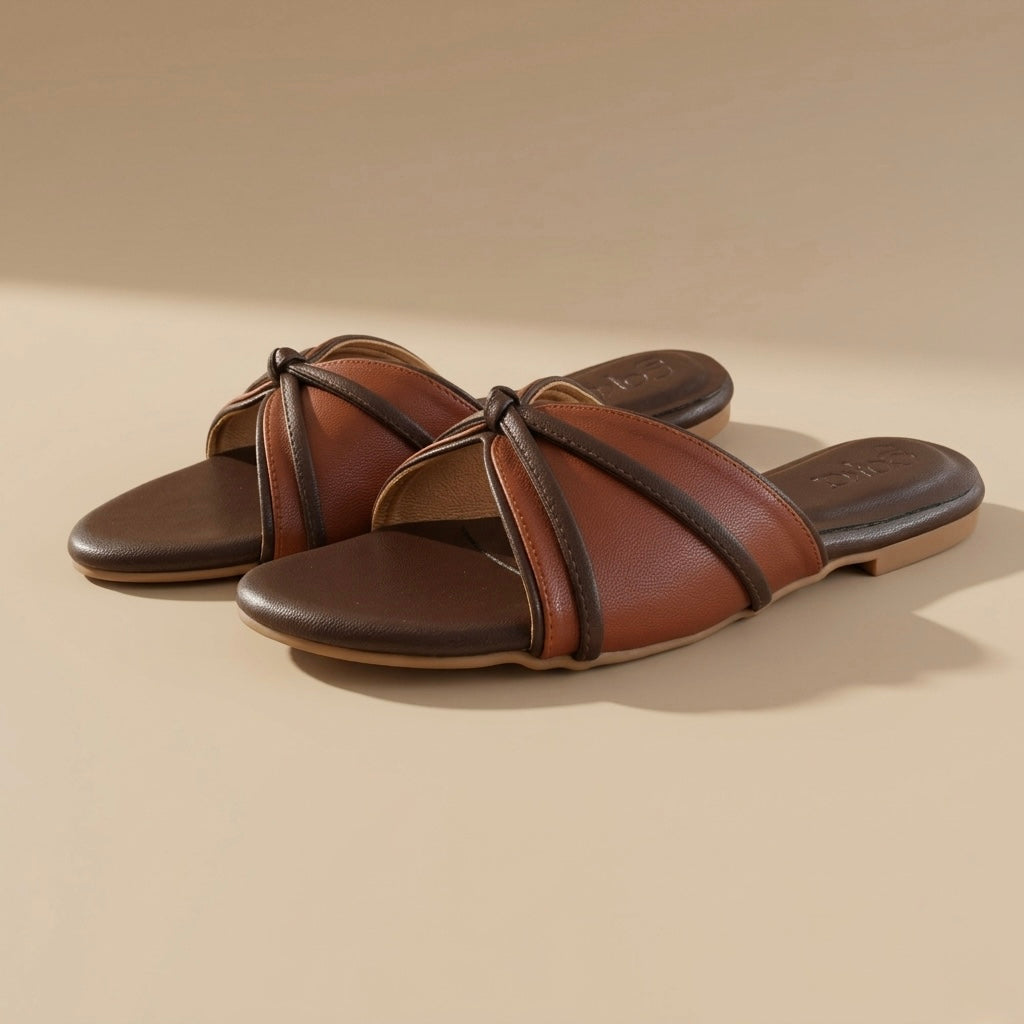 Terra Classic Slide Flats Brown