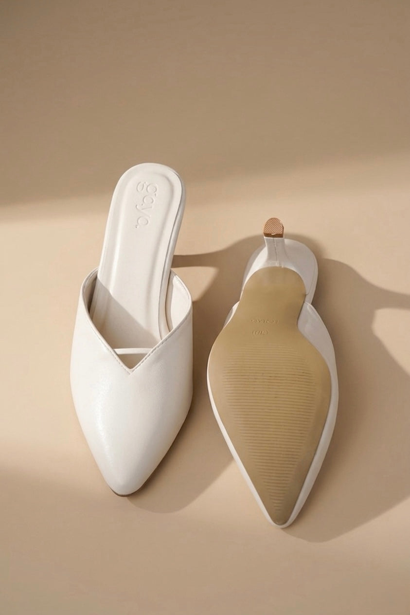 Lira Pointed Mules Cream