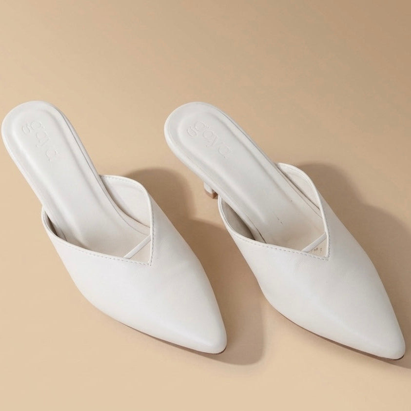 Lira Pointed Mules Cream