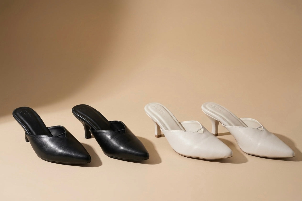Lira Pointed Mules Black