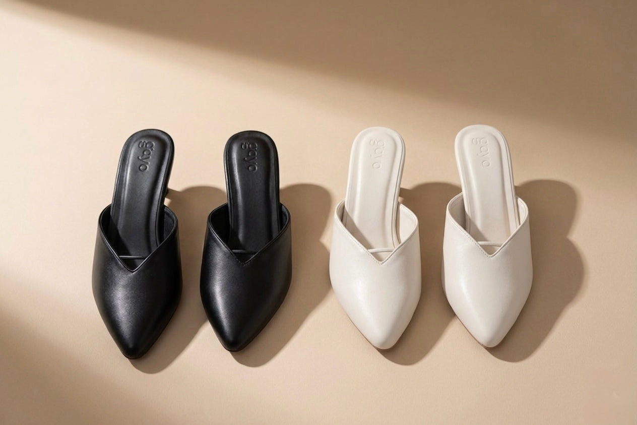 Lira Pointed Mules Black