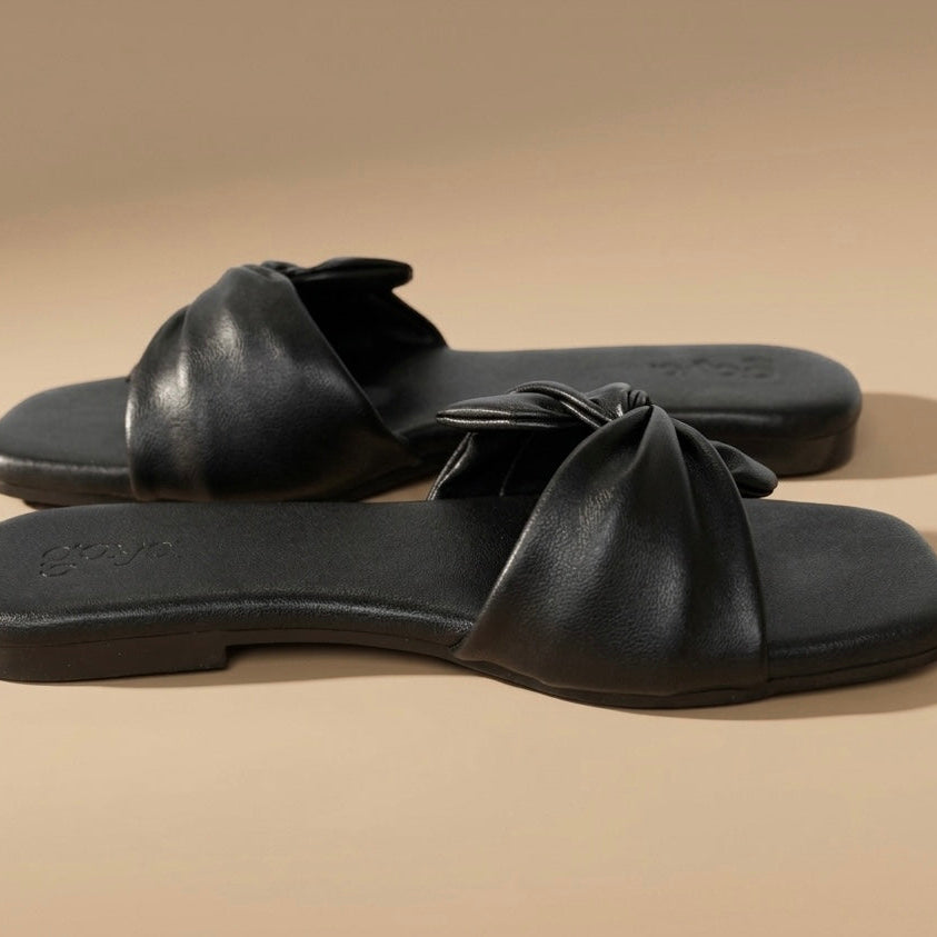 Nola Bow Flats Black