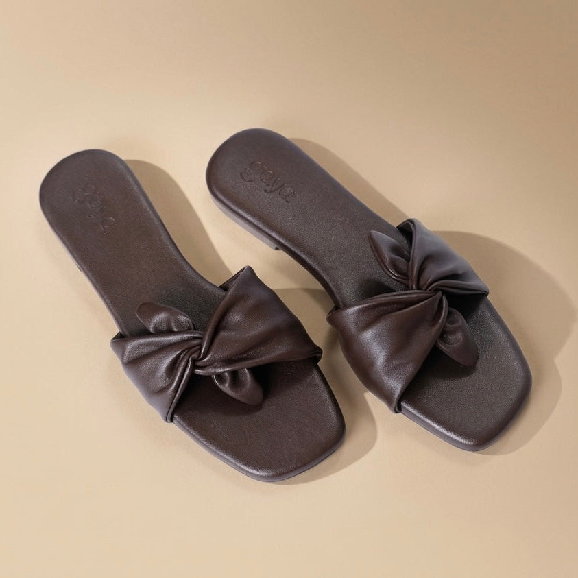 Nola Bow Flats Brown