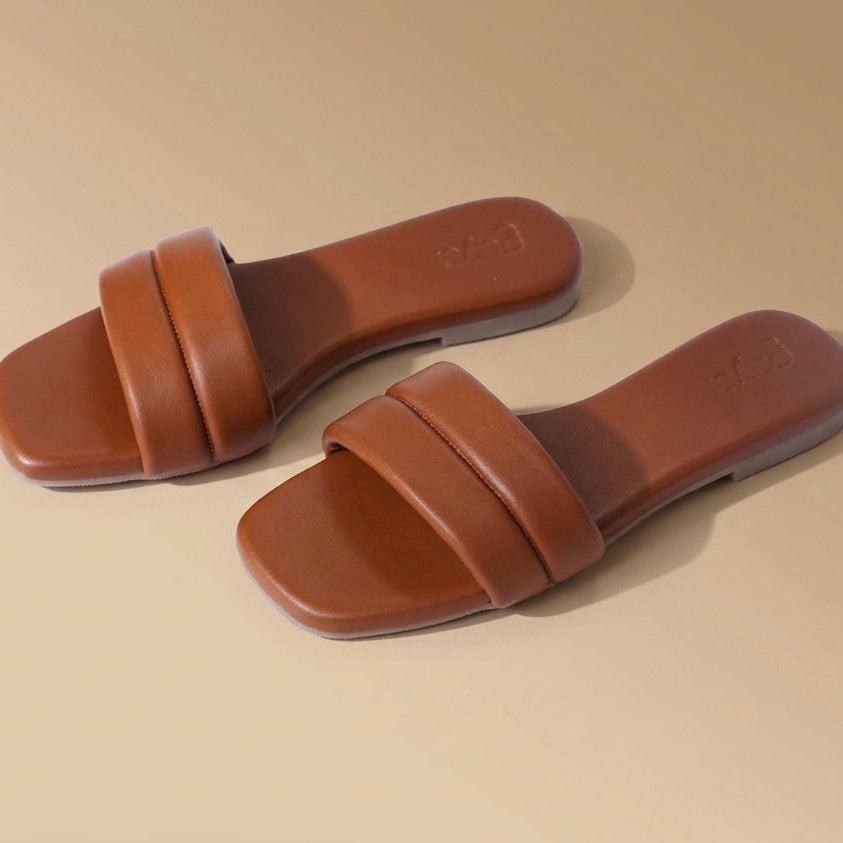 Pair of brown flats from gaya