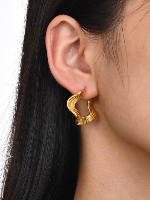 Textured Gold Hoops