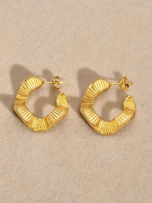Textured Gold Hoops