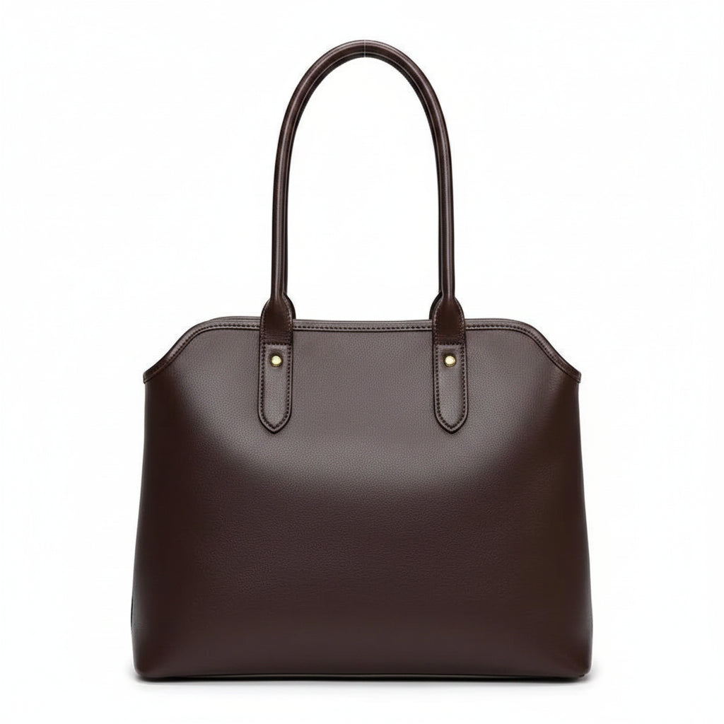 Auri Structured Work Tote – Laptop Bag Brown