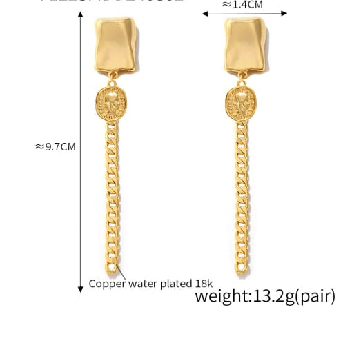 Empire Coin Chain Drops – 18K Gold Plated & Waterproof