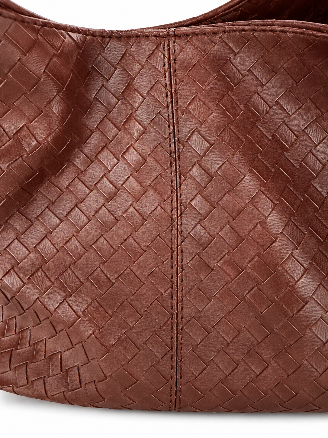 Elara Shoulder Bag – Woven Brown