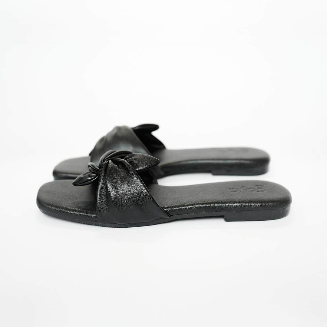 Nola Bow Flats Black