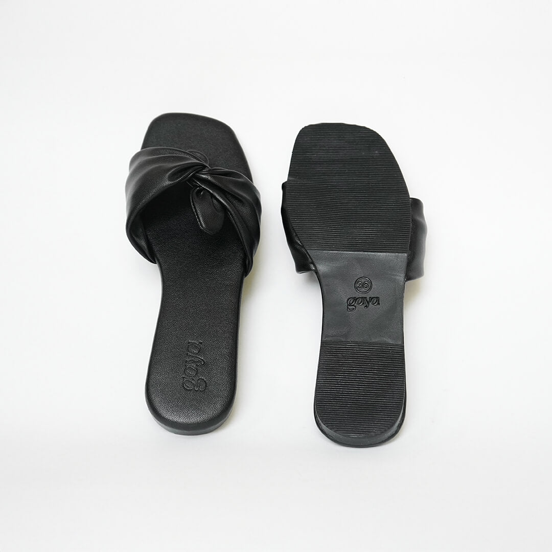 Nola Bow Flats Black