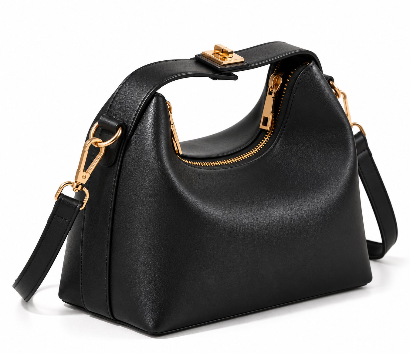 Noa Sculpted Mini Bag – Black