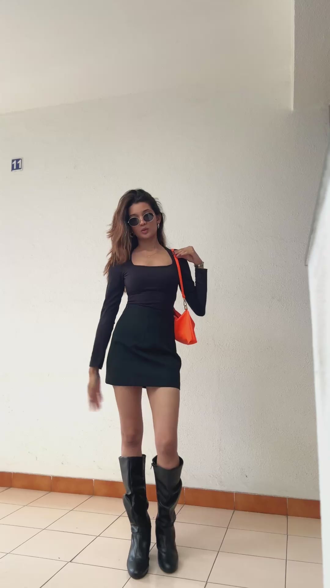 Noir Luxe Shoulder Bag - Black