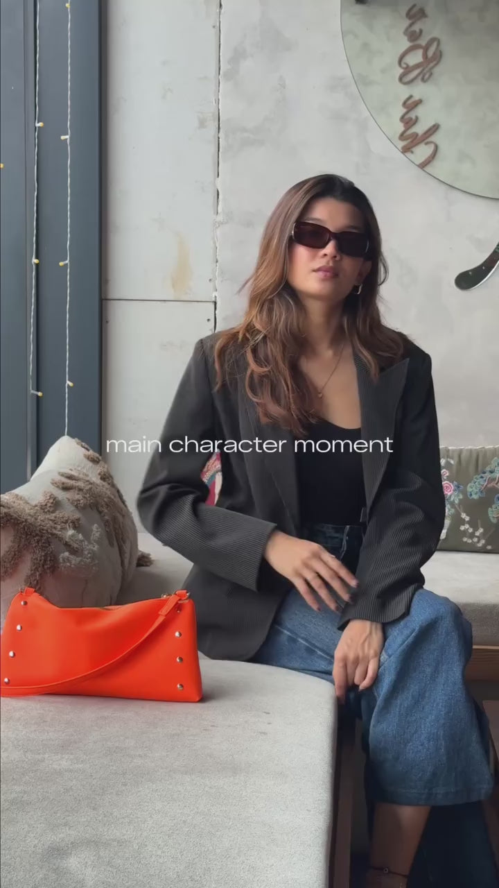 Noir Luxe Shoulder Bag - Black